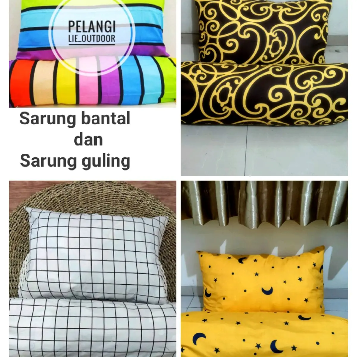 Sarung Bantal Sarung Guling ukuran 45x75 Kain Katun