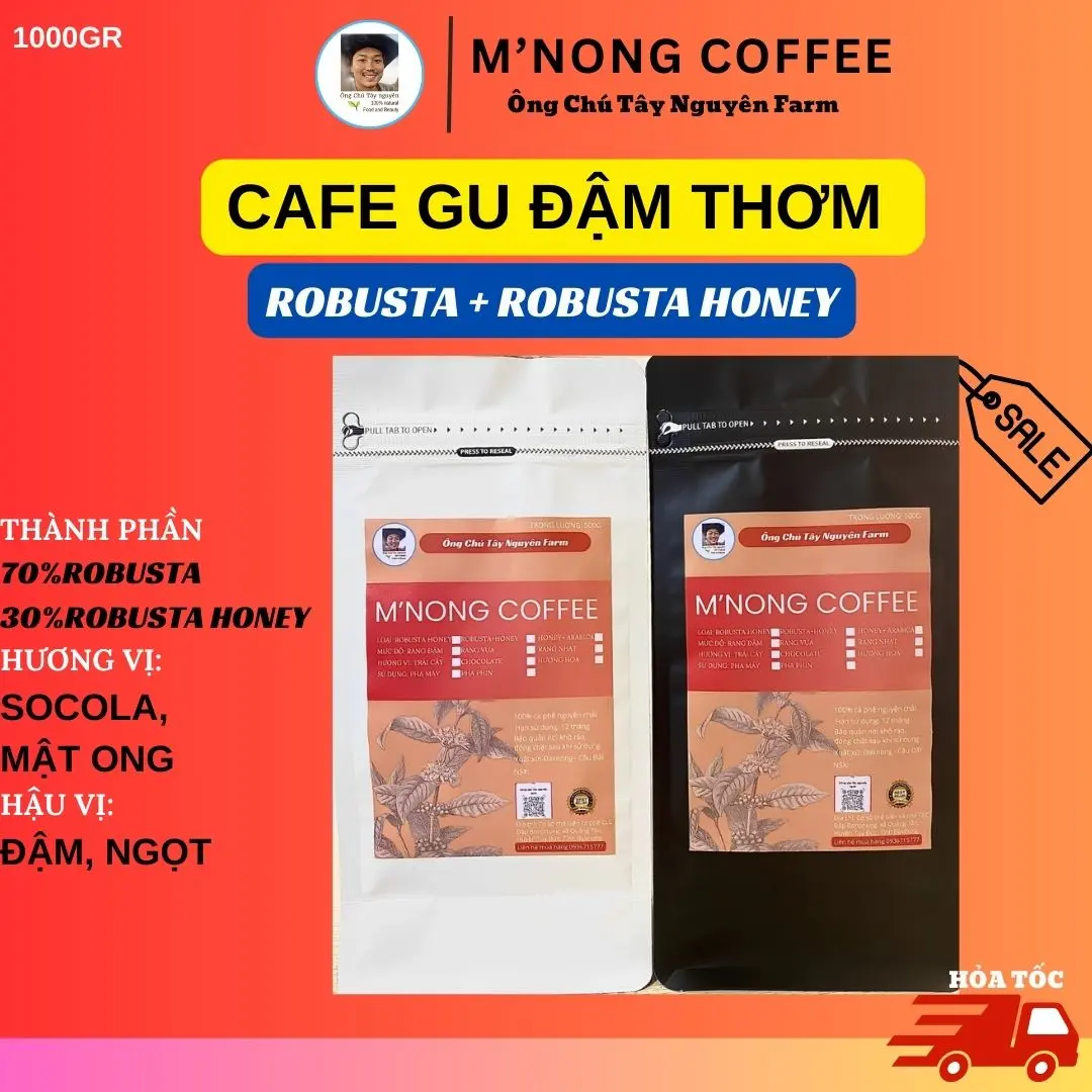 DÒNG 4 ROBUSTA BLEND ROBUSTA HONEY GU ĐẬM THƠM COFFEE CAFE NGUYÊN CHẤT KHÔNG ĐƯỜNG RANG MỘC EATLEAN HEALTHYCà Phê hương Socola