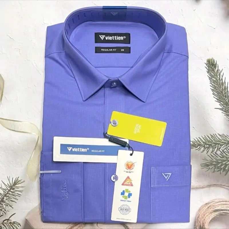 VIETTIEN-[Nhiều mẫu(4)]-Áo sơ mi nam VIỆT TIẾN dài tay lẻ size(Regular fit) 3