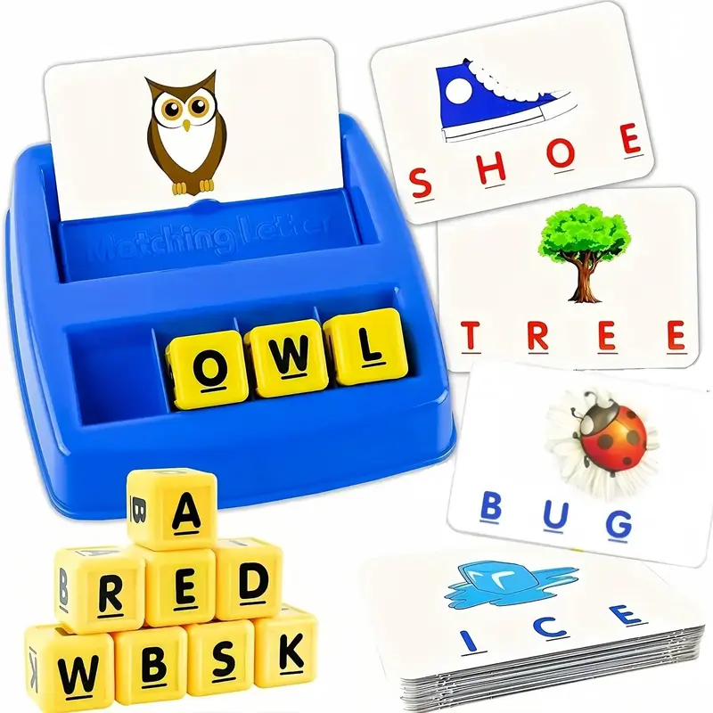 Word Recognition Letter Matching & Learning Game Cards, 1 Set Educational Toy for Kids, See & Spell Learning Toy, Children's Birthday Gift, Birthday Gifts, Birthday Gifts, Fun Toys for 13 Year Olds To Feel Good,  Visual Stimulation Cards 0