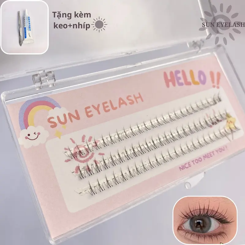 [Tặng keo, nhíp] C11 - Mi dưới hình ngọn lửa phù hợp make Douyin và makeup hàng ngày Trang Điểm Nữ 1