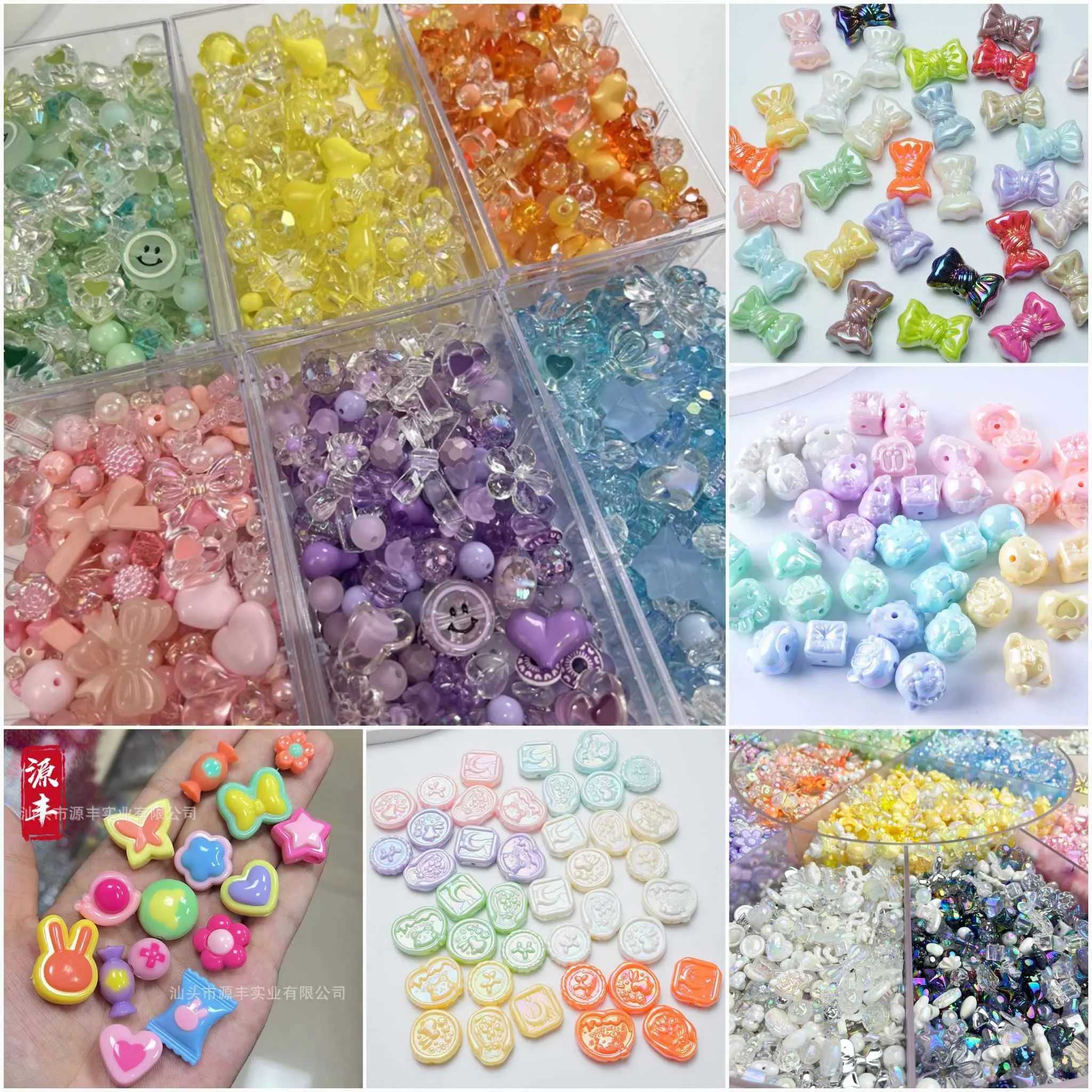 Hỗn hợp charm nhựa nhiều mẫu dùng để làm vòng tay, làm dây treo điện thoại, trang trí diy