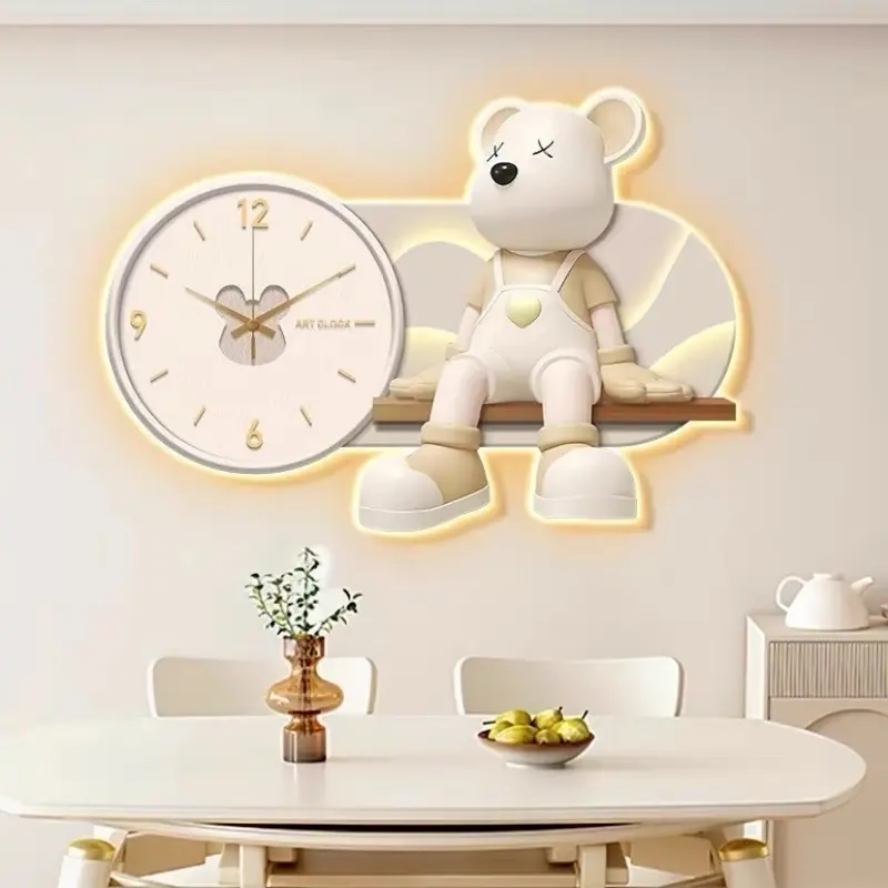 Đồng hồ gấu beatrick trang trí decor treo tường Decor Phòng Trang Trí Nhà đồng  hồ 5