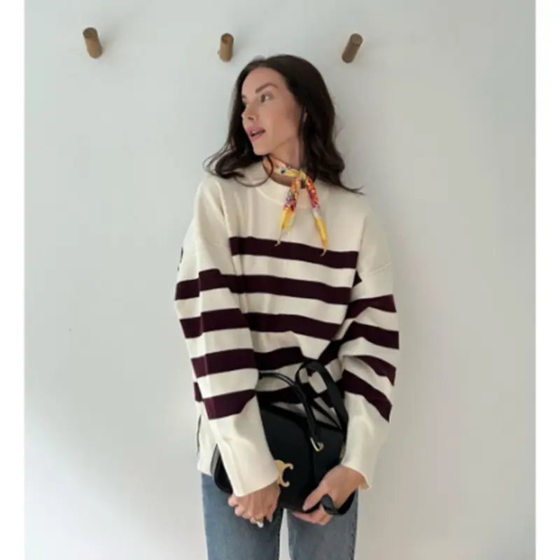 DIana Sweater Rajut Wanita Setrip Premium  Knitwear Santai Lengan Panjang - Baju Rajut cewek Simple - Atasan Rajut Crop Top - Cardigan Outer  Basic Oversize Hitam Kardigan 1