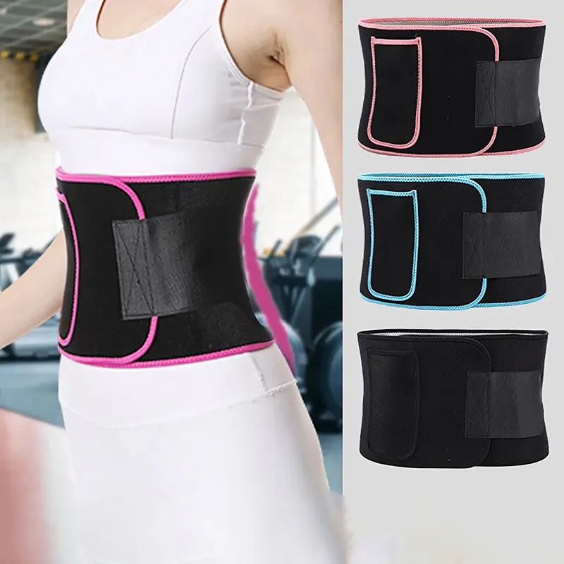 Fitness Gym Belt for Women Men Sauna Tummy Slimming Corset Sweat Waist Trainer Adjustable Body Shaper Reducing Shaping Girdles