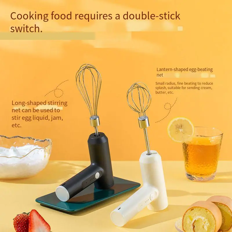 Đánh Trứng Đa Năng Mini Không Dây, Một Mảnh Điện,  Đánh Trứng Nhỏ Gia Dụng,  Trộn Công Suất Cao     Tạo Bọt  Đánh Bọt    máy rung cà phê 4