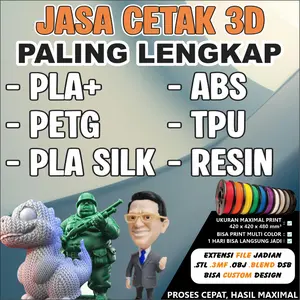 Jasa Cetak 3D Printing Custom | Print 3D Murah Presisi | Prototype | Spare Part | Miniatur | Aksesoris | PLA ABS PETG Resin | Desain & Produksi | AltaraBuana