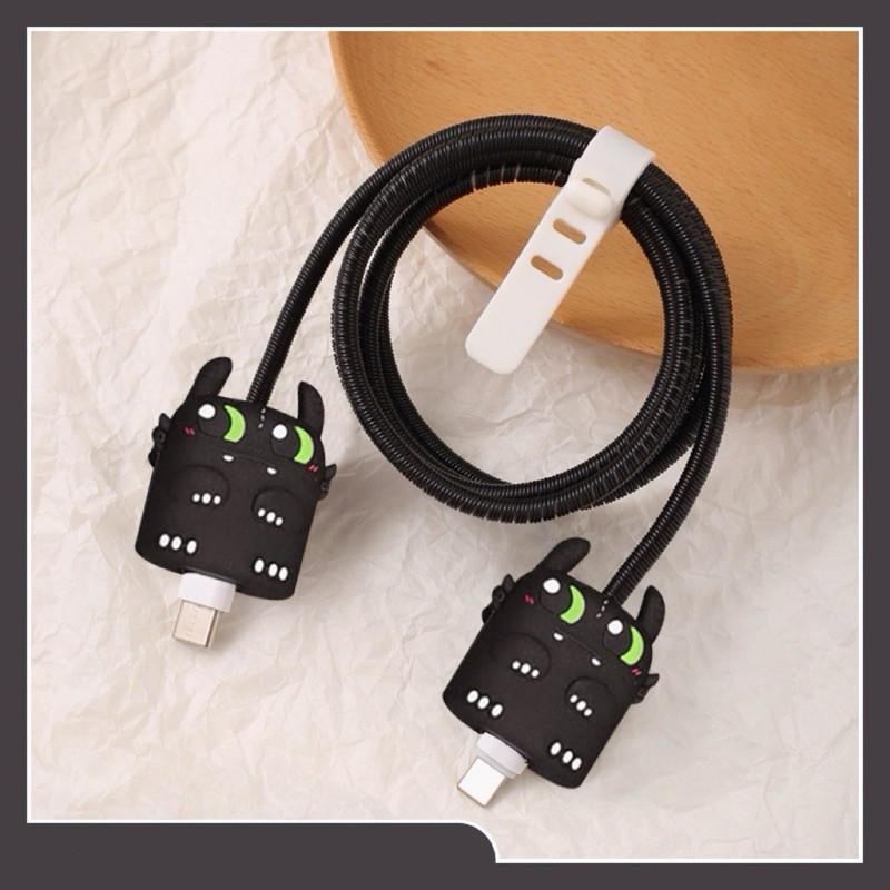 Pelindung Kabel Charger Data 1 Set 4 in 1 Presisi Cable Bite Kabel Type C USB A Micro USB Lightning Kompatibel untuk Samsung Xiaomi Realme Tecno Infinix Vivo Oppo Huawei Karakter Marvel Sanrio Nintendo Kuromi Hello Kitty Lotso MyMelody CInnamoroll 8