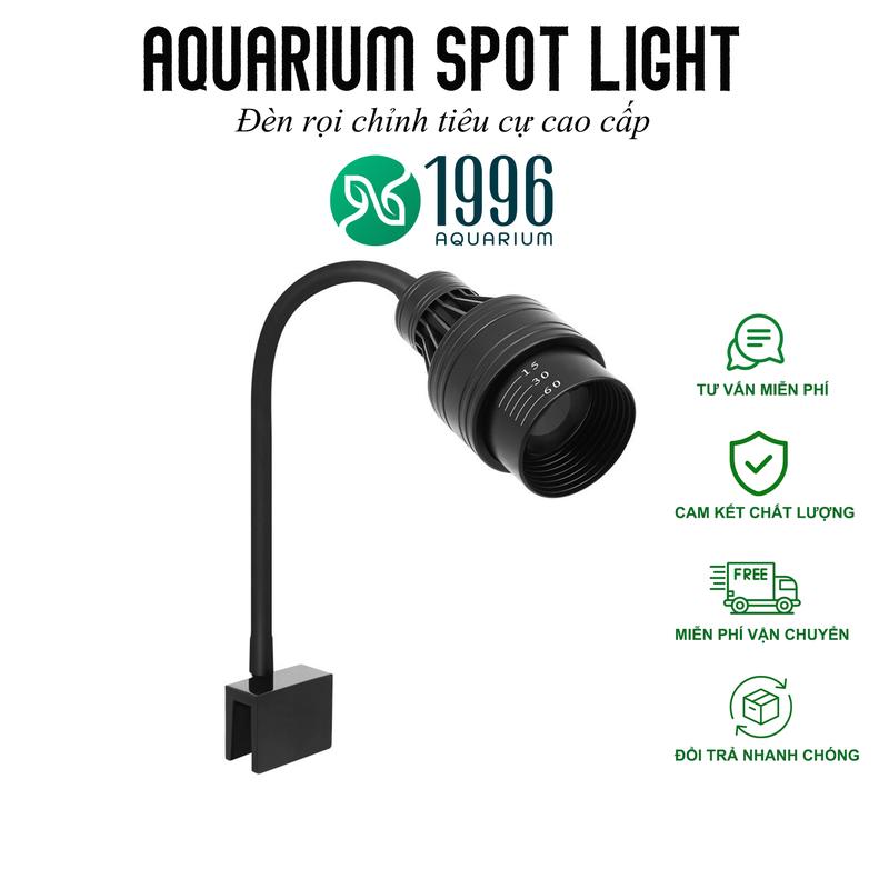 Đèn rọi Spot Light cho bể biotope, thủy sinh,  chỉnh tiêu cự góc sáng, 3 chế độ màu, công suất 15W