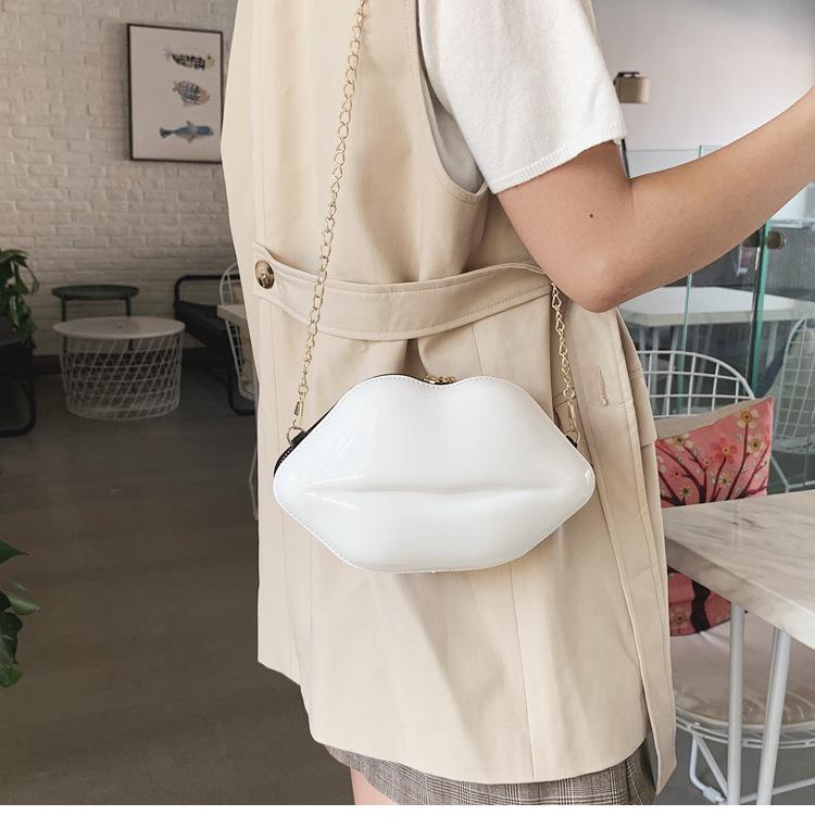 Product Introduction of Fashion Korean style chain lip small bag ins super hot women's bag all-match mini shoulder messenger bag 24