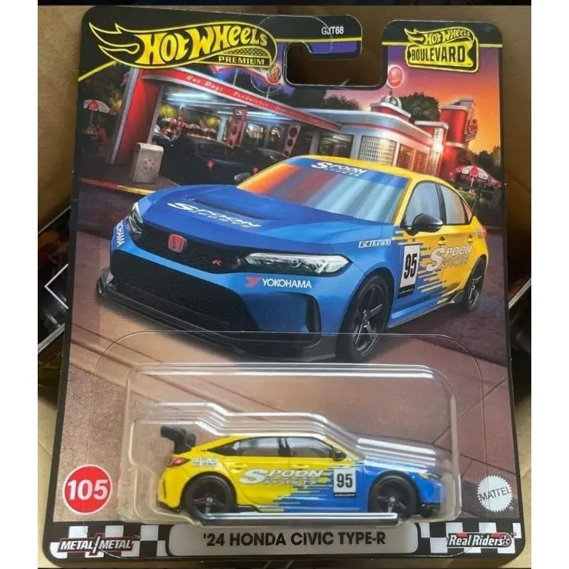 HOT WHEELS PREMIUM BOULEVARD, HONDA CIVIC JENIS-R, SEE, Tema 2024, Reka Bentuk Sudu