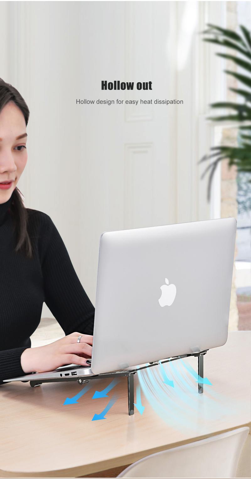 Product Introduction of Giá Chân Đế Máy Tính Xách Tay Bằng Nhôm Có Thể Gập Lại 3 Trong 1, Giá Đỡ Máy Tính Để Bàn Cầm Tay Giá Đỡ Máy Tính Xách Tay, Hỗ Trợ Máy Tính Xách Tay Để Sử Dụng Với Macbook Pro Và Air 7-15 Inch 14