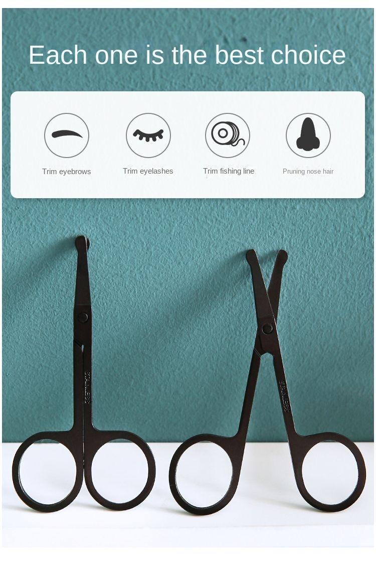 Product Introduction of Stainless Steel Scissors, German, Round Head, Suitable for Safe Nose Hair Trimming, Men's Nose Hair Trimmer, Women's Eyebrow Trimming Scissors statue 1