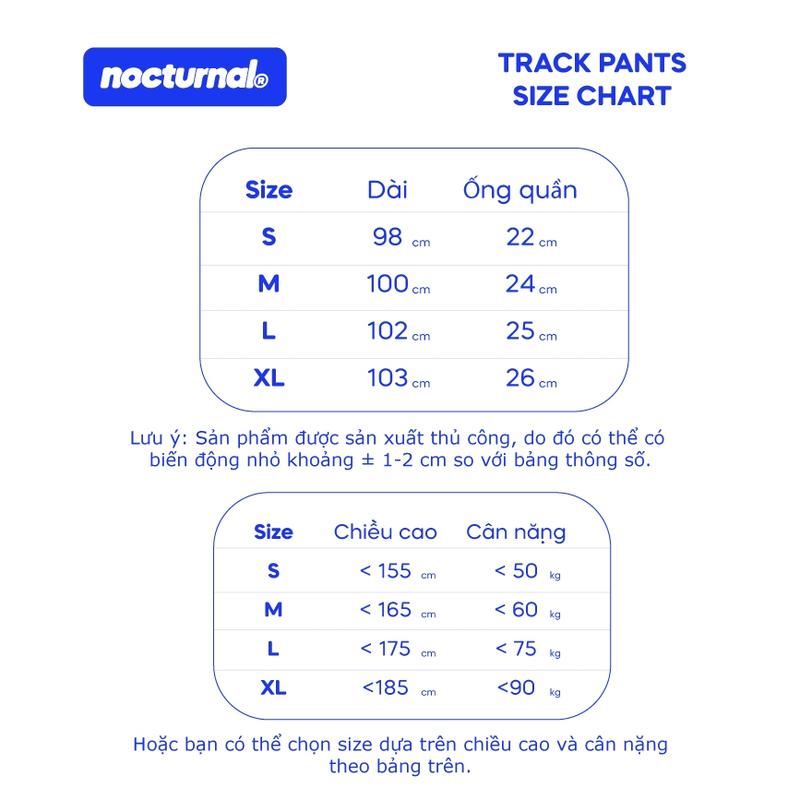 Quần Dài Form Rộng NOCTURNAL Track Pants Unisex Nam Nữ Local Brand Đứng Form Co Giãn Tốt Menswear Ong 9