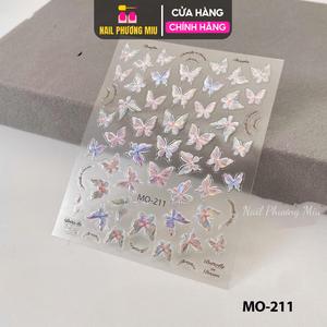 Sticker Dán Móng 5D Nổi Hình Bướm Làm Nail, Miếng Dán Bướm Lấp Lánh Đa Màu Sắc, Tạo Mẫu Móng Độc Đáo, Polyme Cao Cấp Bền Đẹp Nữ Women