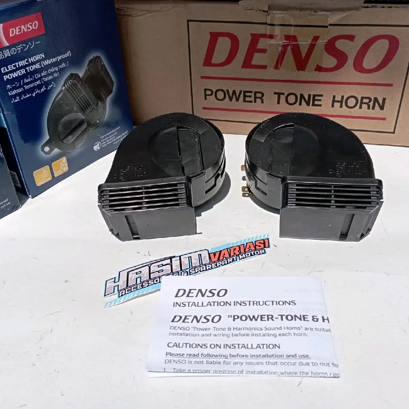 ORIGINAL KLAKSON KEONG DOUBLE DENSO WATERPROOF ANTI AIR UNTUK MOTOR DAN MOBIL AKI 12 VOLT Car 1
