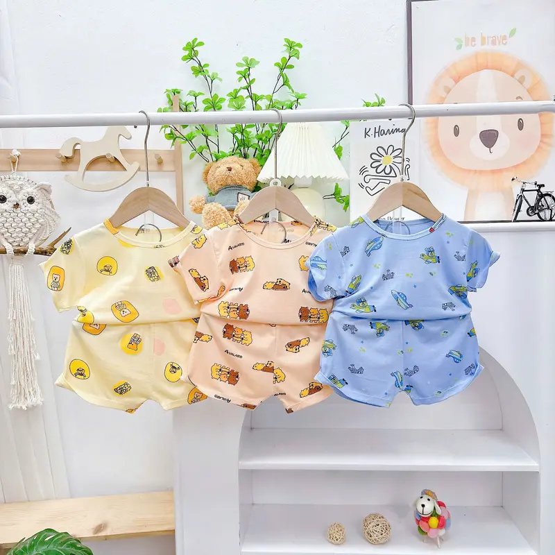 Combo 5 Bộ Cộc Thun Lạnh Nhiều Họa Tiết Thoáng Mát, Mỏng Nhẹ, Không Mỏng Lộ ( Tặng Gấu Bông ) 2