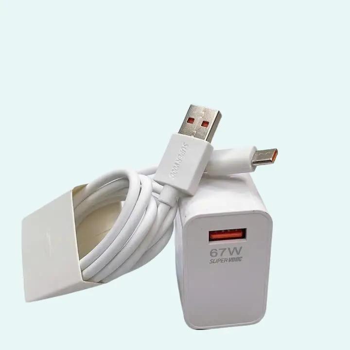 Bộ sạc nhanh super woc oooop 67w USB to TyC cho reno2, reno3, reno8 - Phụ kiện Phone 6