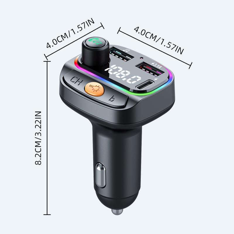 Product Introduction of Car MP3 Player with Car Charger Function & Atmosphere Light, Multifunctional Car BT MP3 Player, Universal 12-24V Car Audio Player 1
