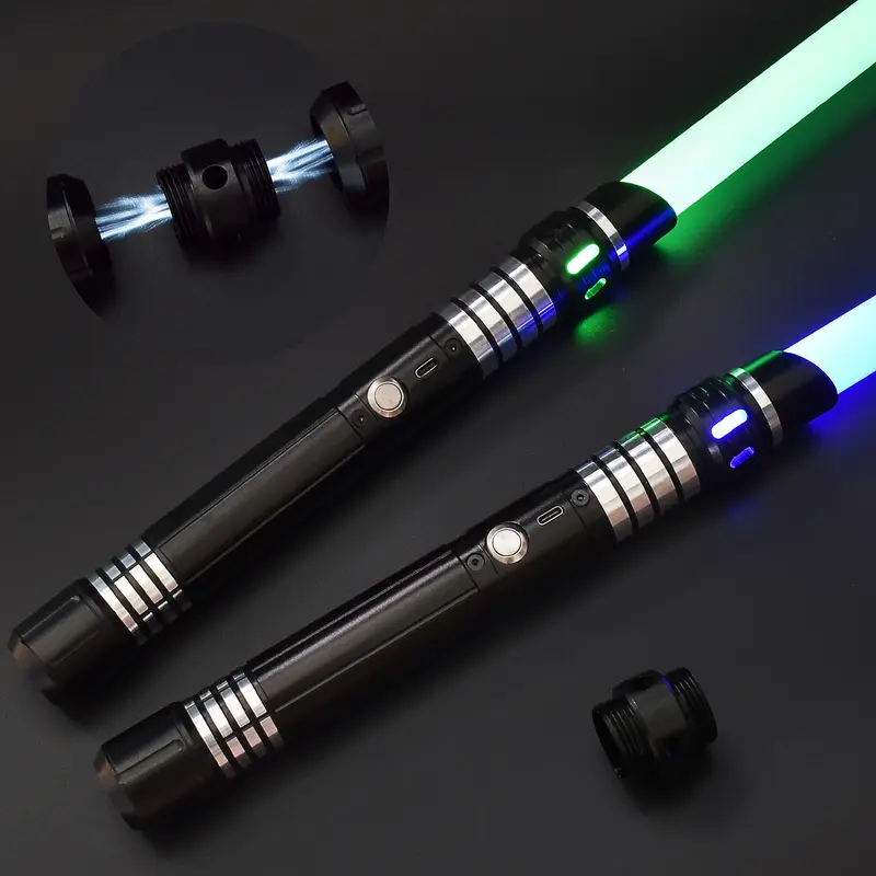 Sabre Laser KYWLCO - 2 Sabres RGB Avec Effets Sonores, Rechargeable USB-C, Pour Duel Et Cosplay