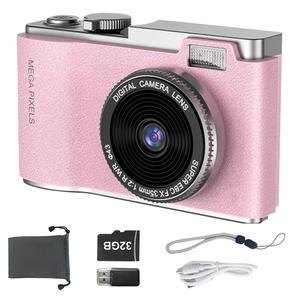 1080P 2.4 Inch Camera, Rechargeable Dual Camera CCD with 32G Memory Card & Multiple Filter Modes, Portable Anti-shake Smart Zoom Vlogging Cameras for Outdoor, Compact Camera, Portable Travel Camera