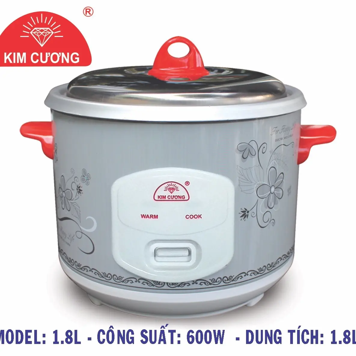 Nồi cơm điện dung tích 1.8l