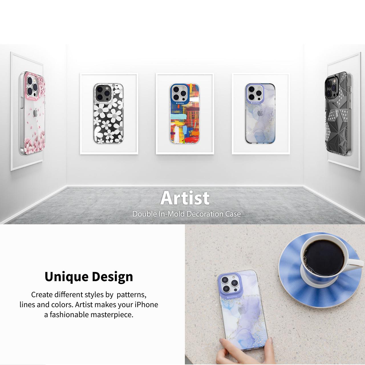 Case iPhone 14 Pro Max Plus SwitchEasy Artist 3D Inmold Motif Casing