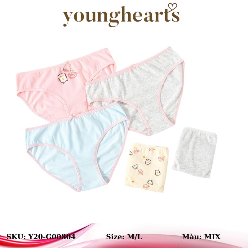 Product Introduction of Combo 5 quần lót nữ Y20-G00804 nhãn hiệu Young Hearts, vải cotton 21