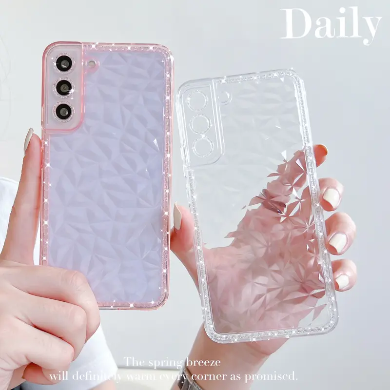 Case Diamond Compatible for Sam A34 A54 5G Casing/Cover Ponsel Silikon Lembut Bening Softcase