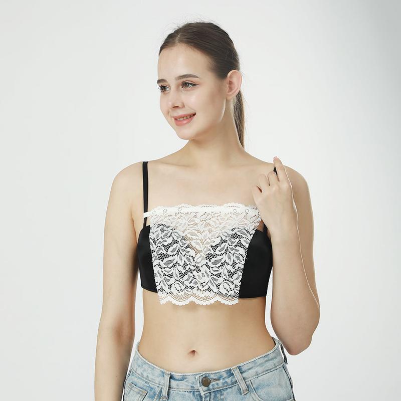 Product Introduction of One piece lace women's seamless and exquisite short, sexy strapless invisible bra with anti light smudging device 7