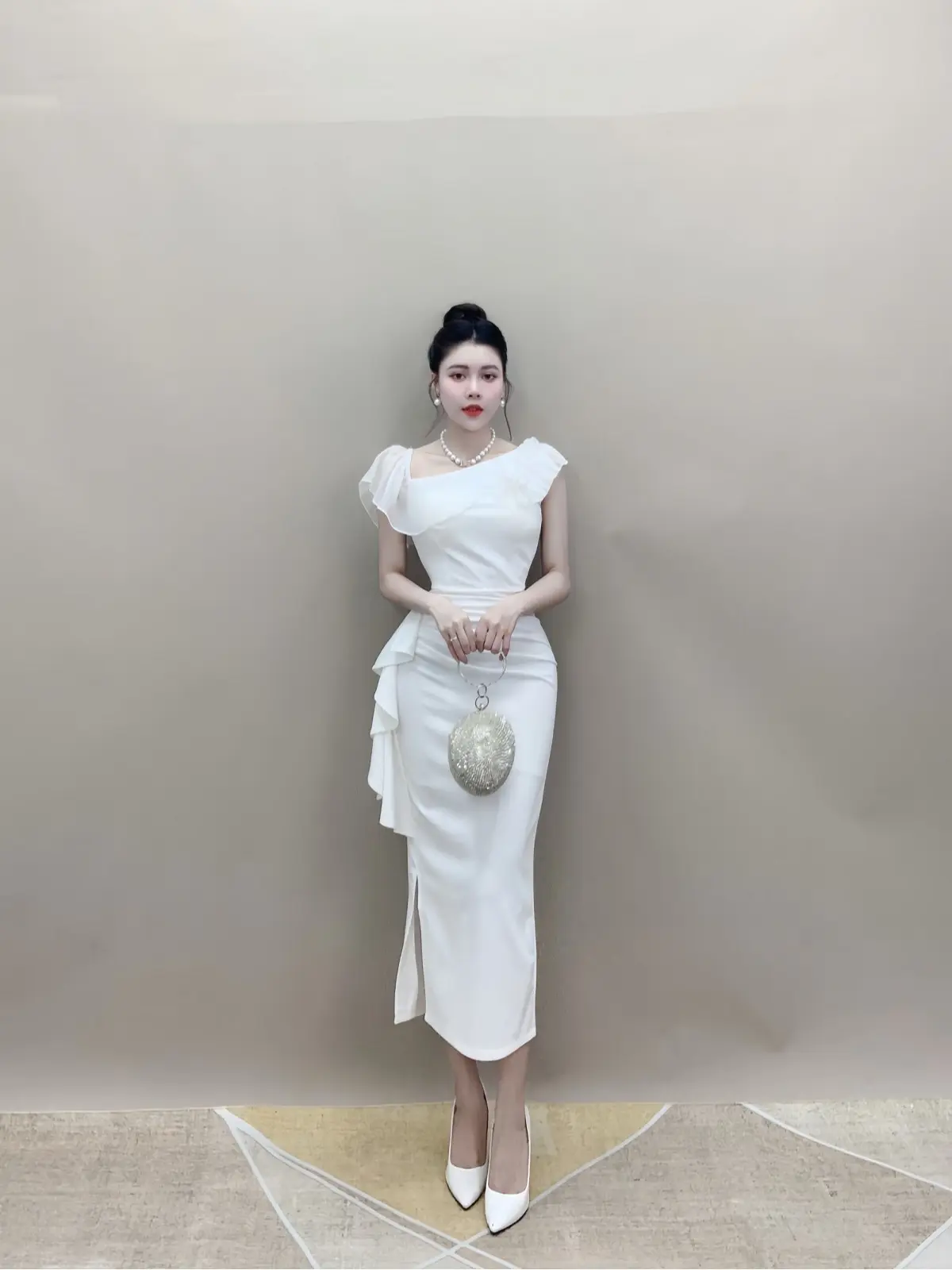 Váy Thiết Kế VQLADY D21 Đầm thiết kế dáng ôm phối tơ đính nơ Voan  sang chảnh  đi chơi và đi dự tiệc Dress Women Voi váy  đỏ váy  thiết