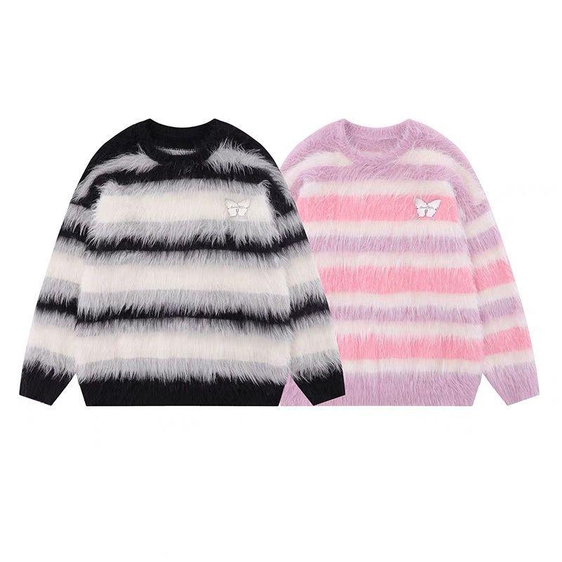 Product Introduction of Áo Len Phong Cách Preppy Phong Cách Hàn Quốc, Hàng Mới Về, Sọc Và Màu Tương Phản, Làm Bằng Len Chồn, Dành Cho Nam Và Nữ, Dáng Rộng Vừa Vặn, Ấm Áp, Thích Hợp Cho Mùa Đông Menswear 8