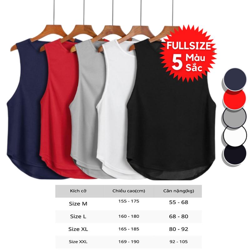 Áo thun sát nách nam ba lỗ thể thao Tanktop nam thun Mè co giãn thoáng mát - M032