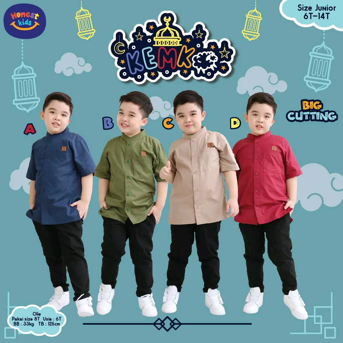 KEMKO HONEST KIDS ANAK (KOKO SAJA) | Atasan Koko Anak [6-14TH]