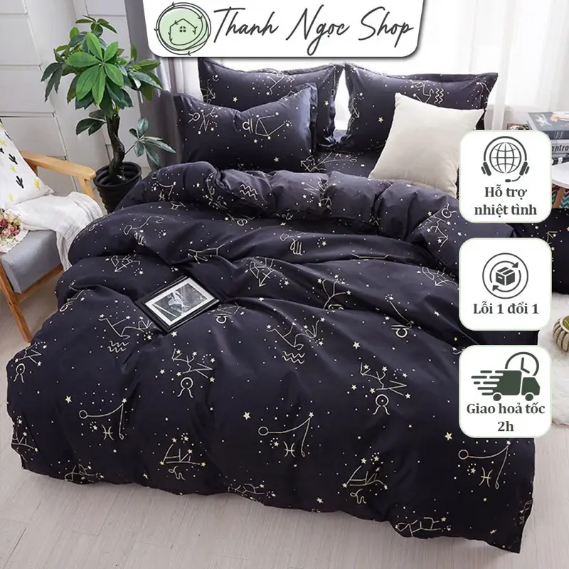 Chăn Phao Poly Cotton Có Ruột Bông Dày Siêu Ấm, Nhiều Mẫu Lựa Chọn