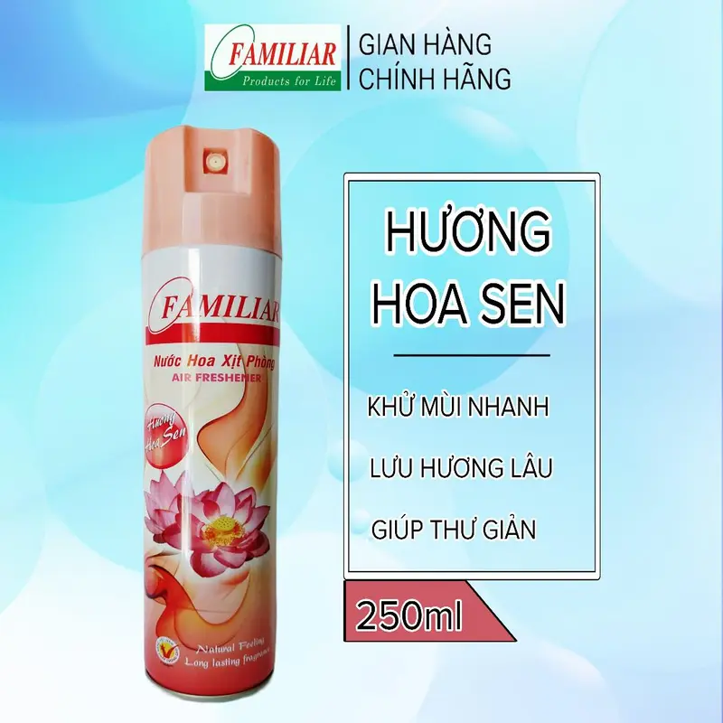 [FAMILIAR] [XỊT PHÒNG] XỊT PHÒNG FAMILIAR 24h lưu hương tươi mát. Thơm Ngát Bốn Mùa 0