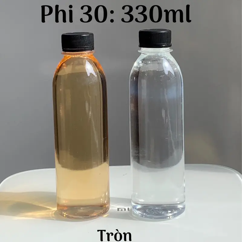 Combo 50 Chai Nhựa Pet 330ml Phi 30 (miệng nhỏ) Đựng Gia Vị ,Đựng Đồ Ăn ,Đựng Thực Phẩm trà 3
