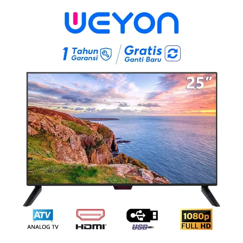 TELEVISI LED 25 INCH HDMI VA VGA USB PS3 MONITOR DAN COMPUTERS