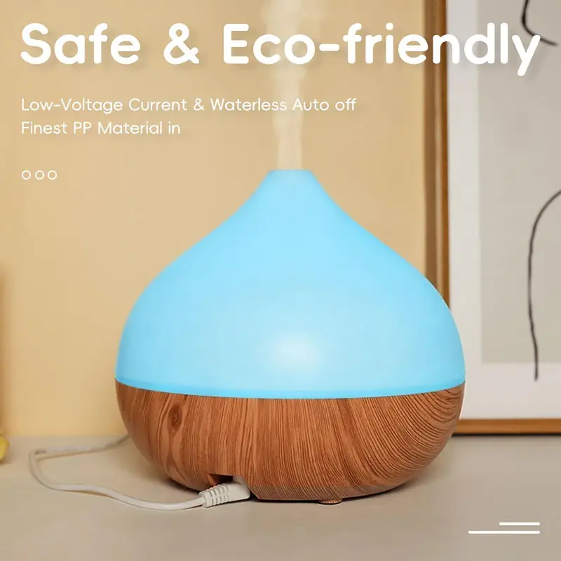 300ML Aroma Diffuser, Essential Oil Humidifier with Wood Grain Design, USB Powered Aromatherapy Diffuser, Home Humidifier for Bedroom, Office, Living Room 4