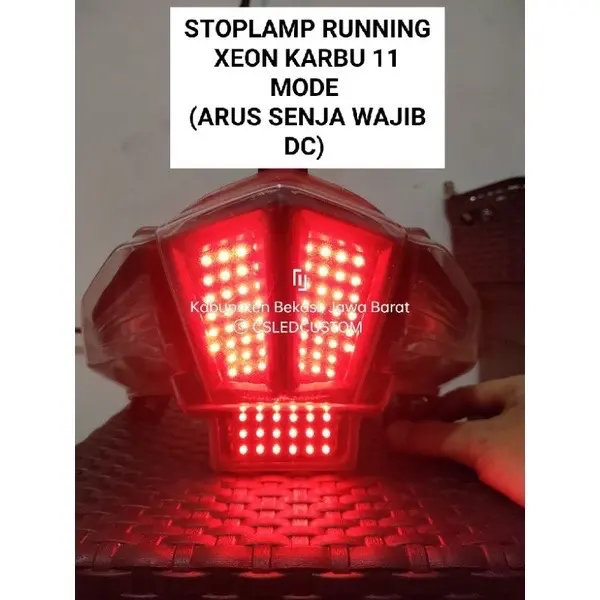 Stoplamp Running Xeon Karbu dan Injeksi RC GT 11 mode plus mata kucing Lampu 0