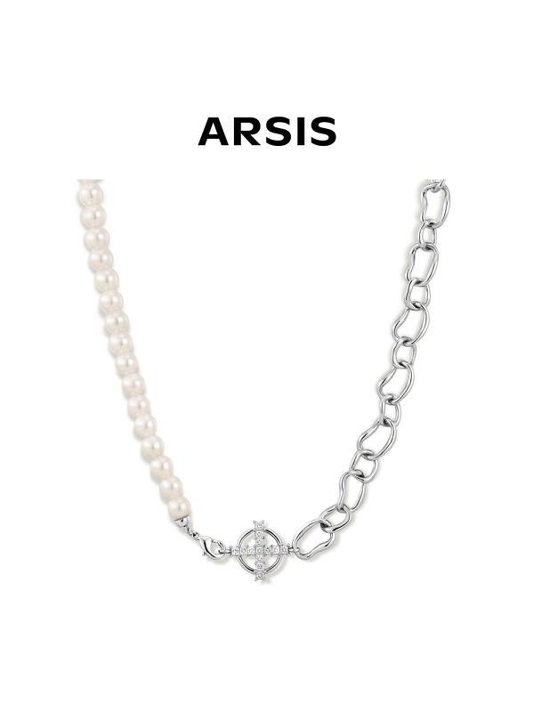 Crafted Shell Pearl Chain Necklace 0