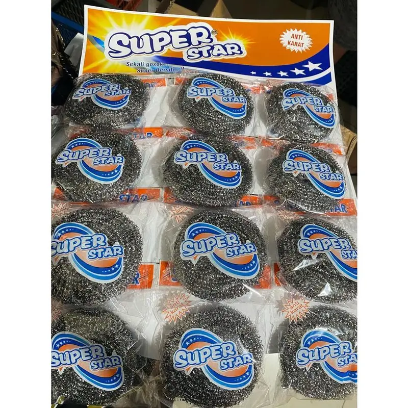 [12pc] SABUT STAINLESS CUCI PIRING / GOSOK PANCI BESI ANTI KARAT / KAWAT CUCI PIRING / STEEL WOOL - 50gr 5