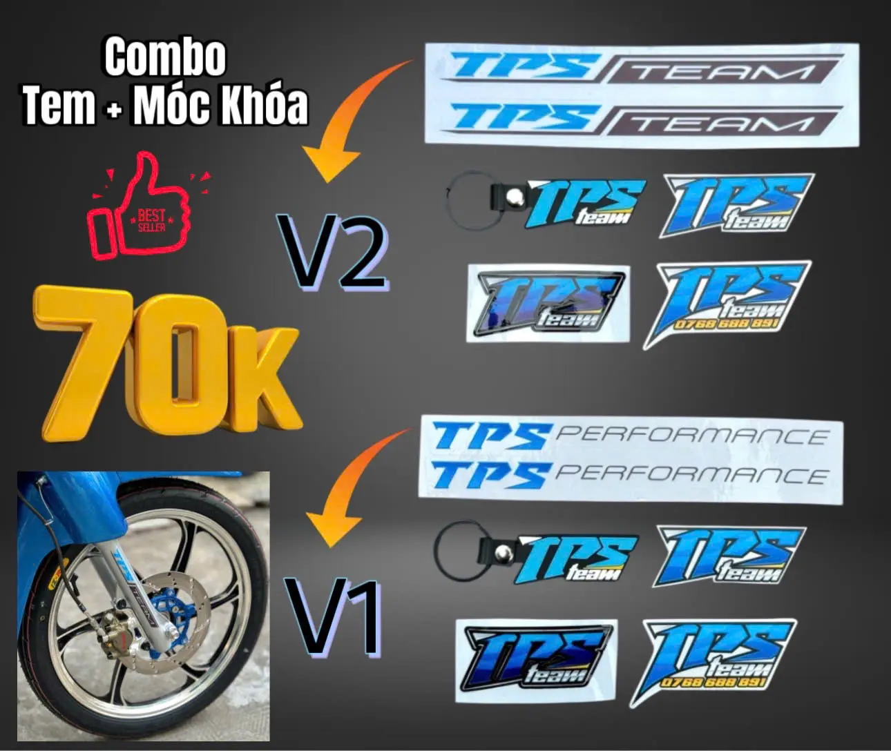 Combo Tem + Móc Khóa TPSteam