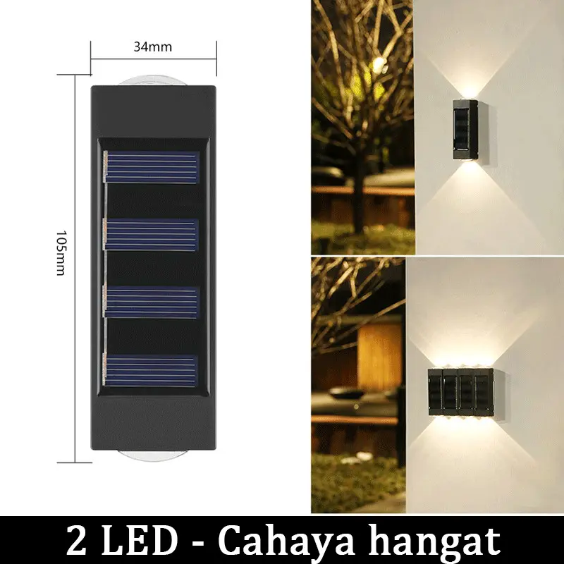 LED Lampu Dinding Tenaga Surya Lampu Taman Tenaga Surya COB Sensor Light Taman Pencahayaan Taman/Dinding Hias Taman Outdoor Waterproof Lampu Anti Air 2/6/8/10/16 8