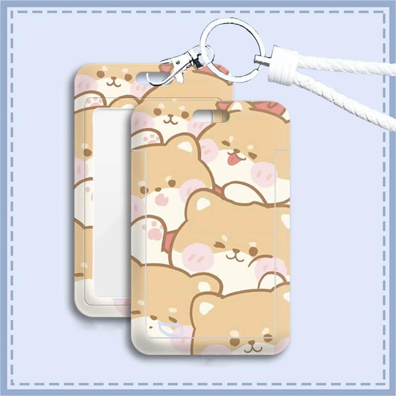 KAQAWAI CAHOL ID CARD HOLDER MOTIF KAWAII TEMPAT KARTU PHOTOCARD PHOTO CARD tali lembut warna cerah 4