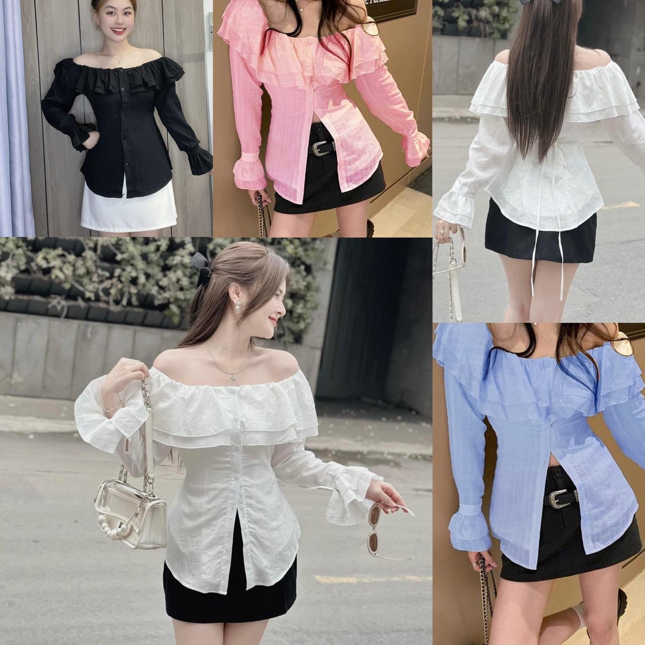 Thời Trang Bigsize Áo Sơ Mi Vải Xốp 50 - 100Kg Thanh Lịch Top Nữ Cotton Women - A.1215