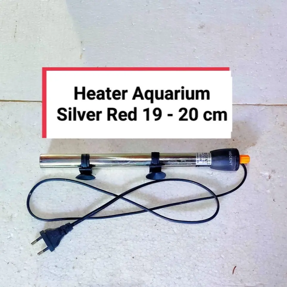Heater Aquarium Silver Red 17-18cm
