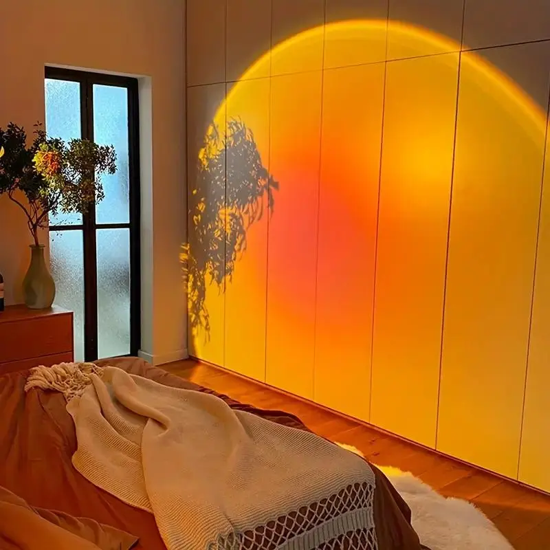 USB Powered Sunset Lamp for LGBTQ, 1 Count Sunset Projector Light with Adjustable Angle, Ambient Night Light For Bedroom Living Room Home Decor 4