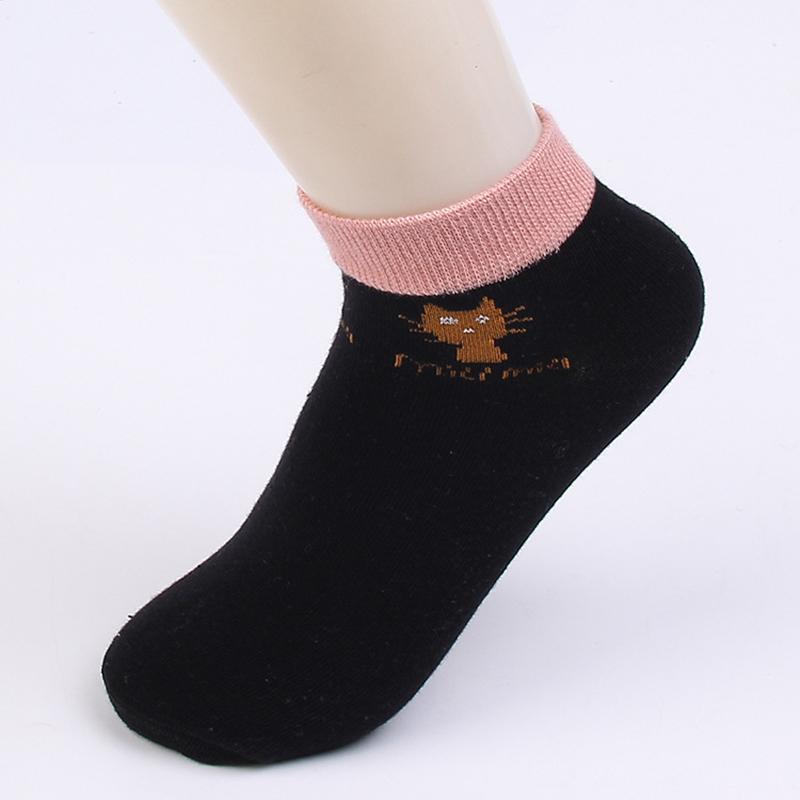 Product Introduction of Strict Selection Of New Spring And Autumn Products Kitten Candy Colors Cotton Women's Boat Socks Breathable 19