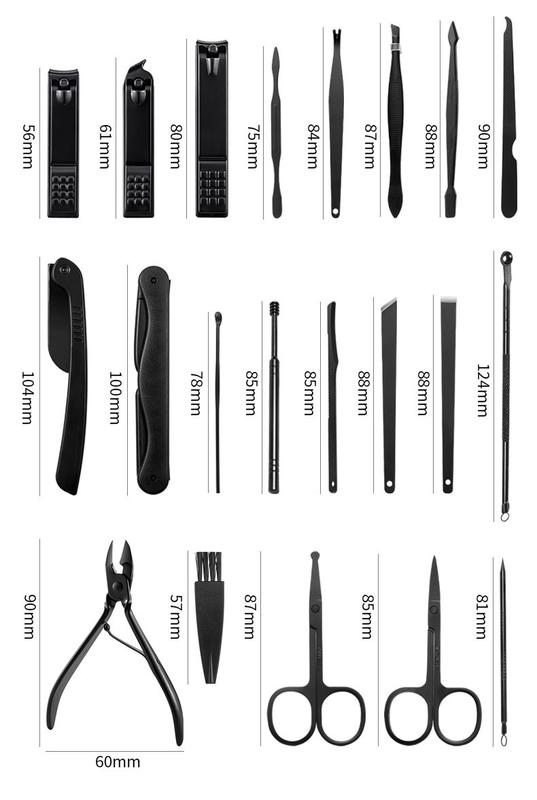 Product Introduction of Professional Scissors Nail Clippers Set Ear Spoon Dead Skin Pliers Nail Cutting Pliers Pedicure Knife Nail Groove Trimmers 17